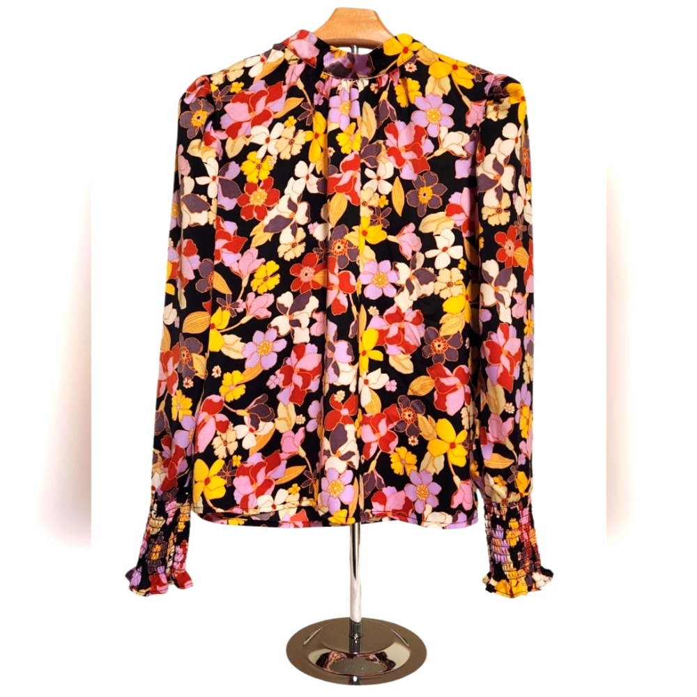 WHO WHAT WEAR Bohemian Garden Blouse - Size Medium
